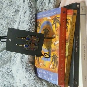 Vintage 80's costume butterfly earrings